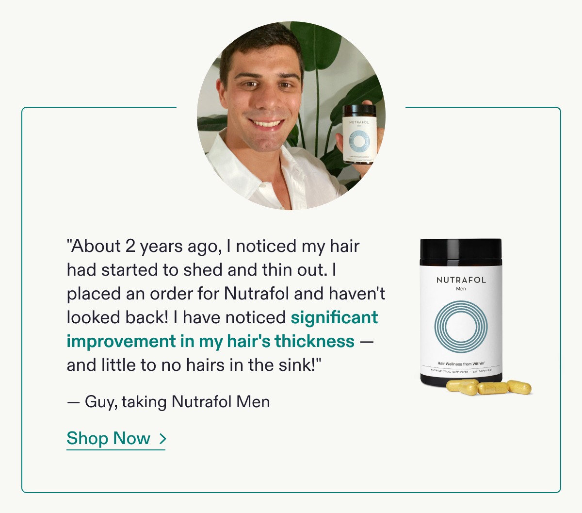 Real hair growth results. Nutrafol